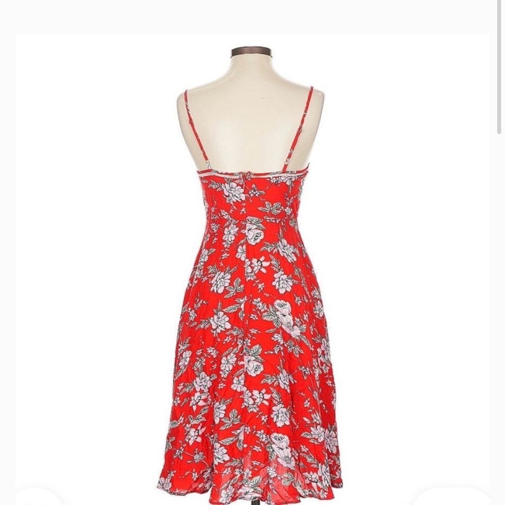 Floral Red Spaghetti-Strap Maxi Dress - Picture 2 of 7